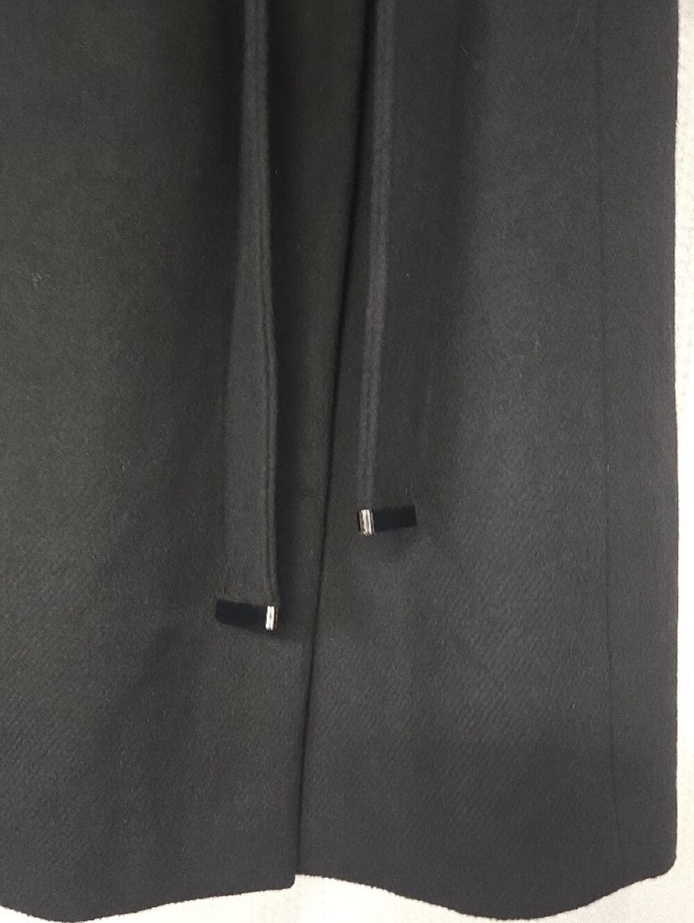 Jennifer Lopez Black Long Sleeve Wrap Belted Coat Dress - Picture 4 of 15
